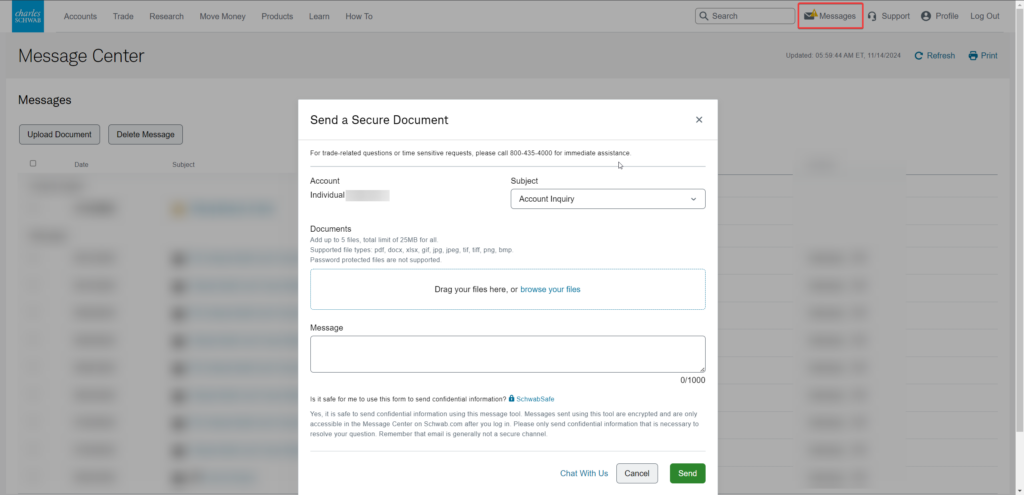 upload visa debit application