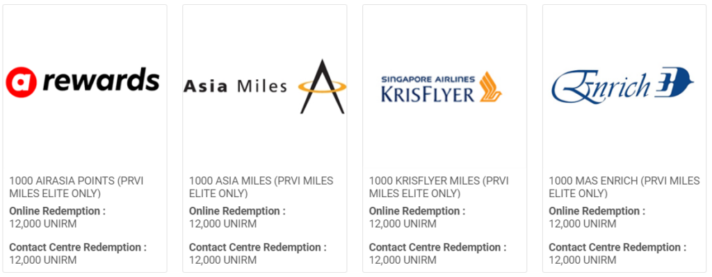 airline miles redemption
