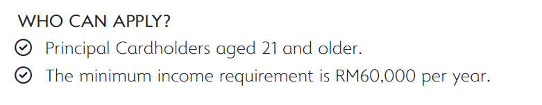 alliance bank visa infinite salary requirement