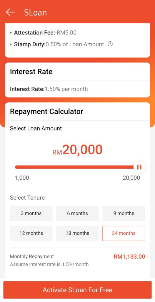 shopee sloan rm20k example