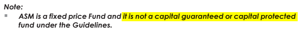 capital not guaranteed nor protected