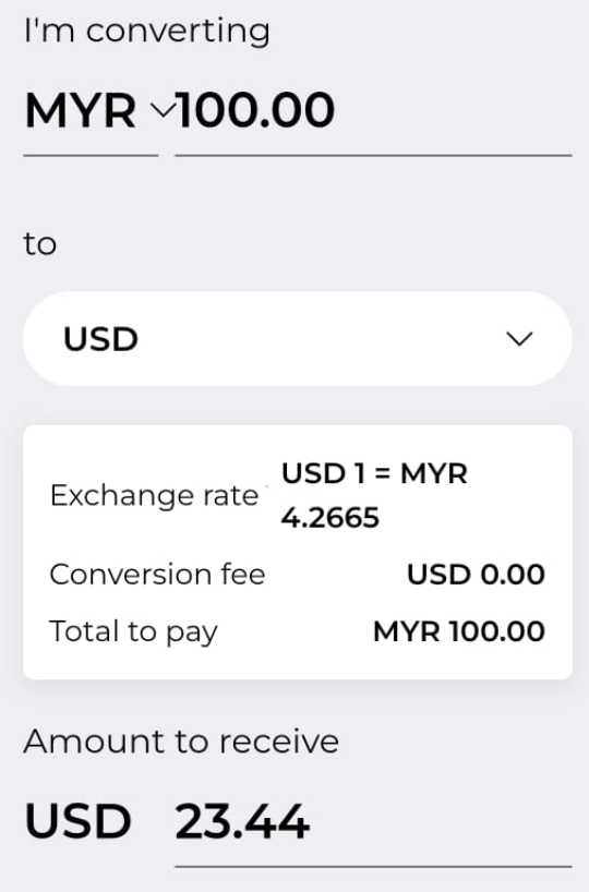 maybank global access myr to usd