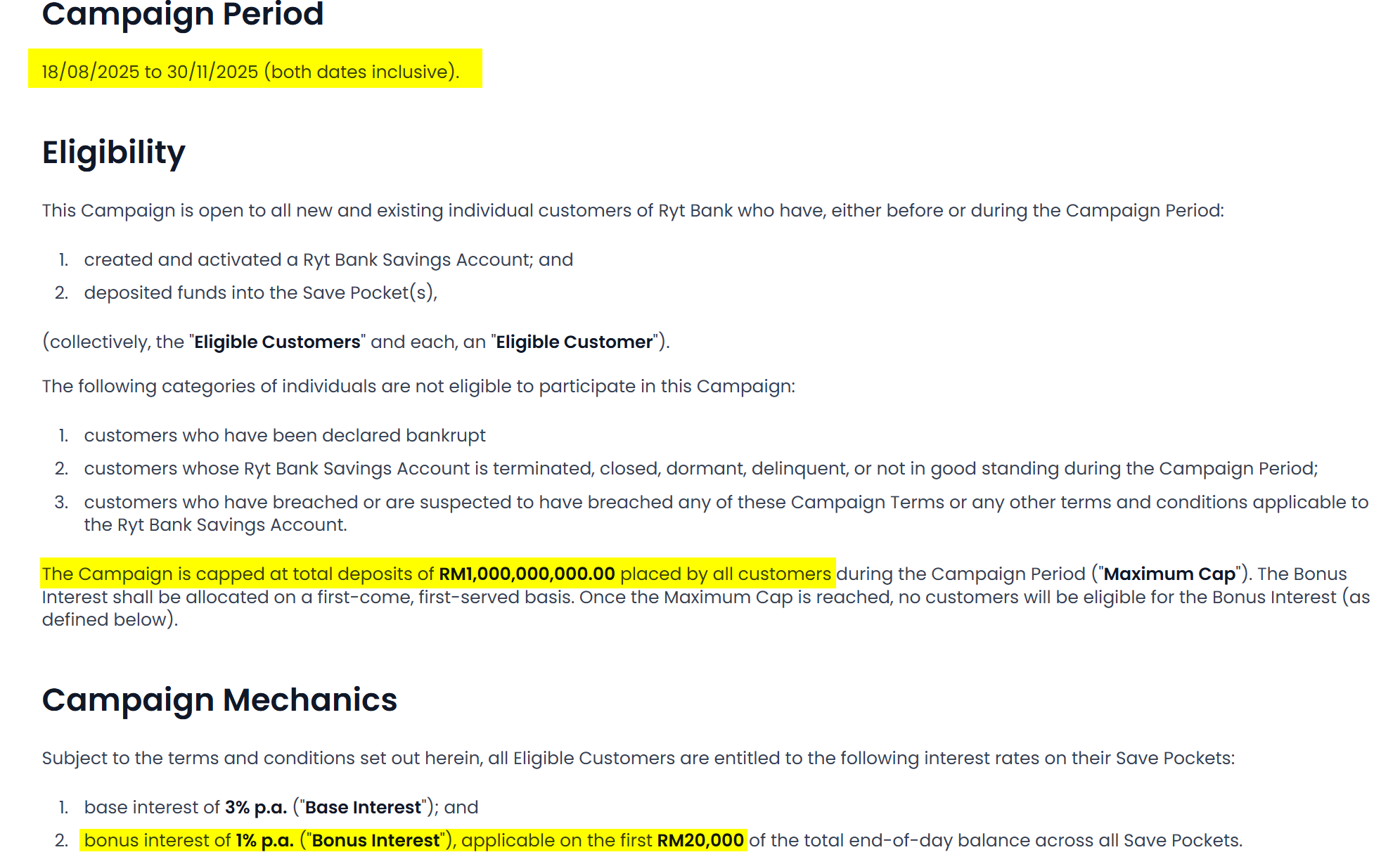 ryt bank save pocket bonus interest campaign period