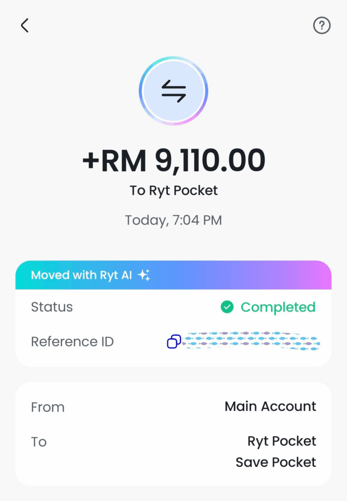 money moved with ryt ai